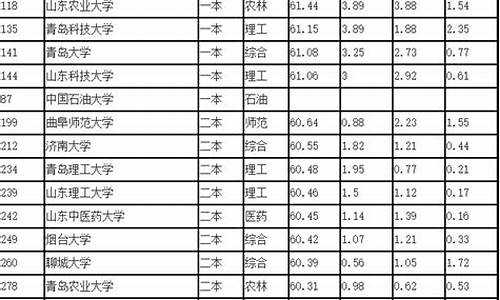 山东的大学排名_山东的大学排名表